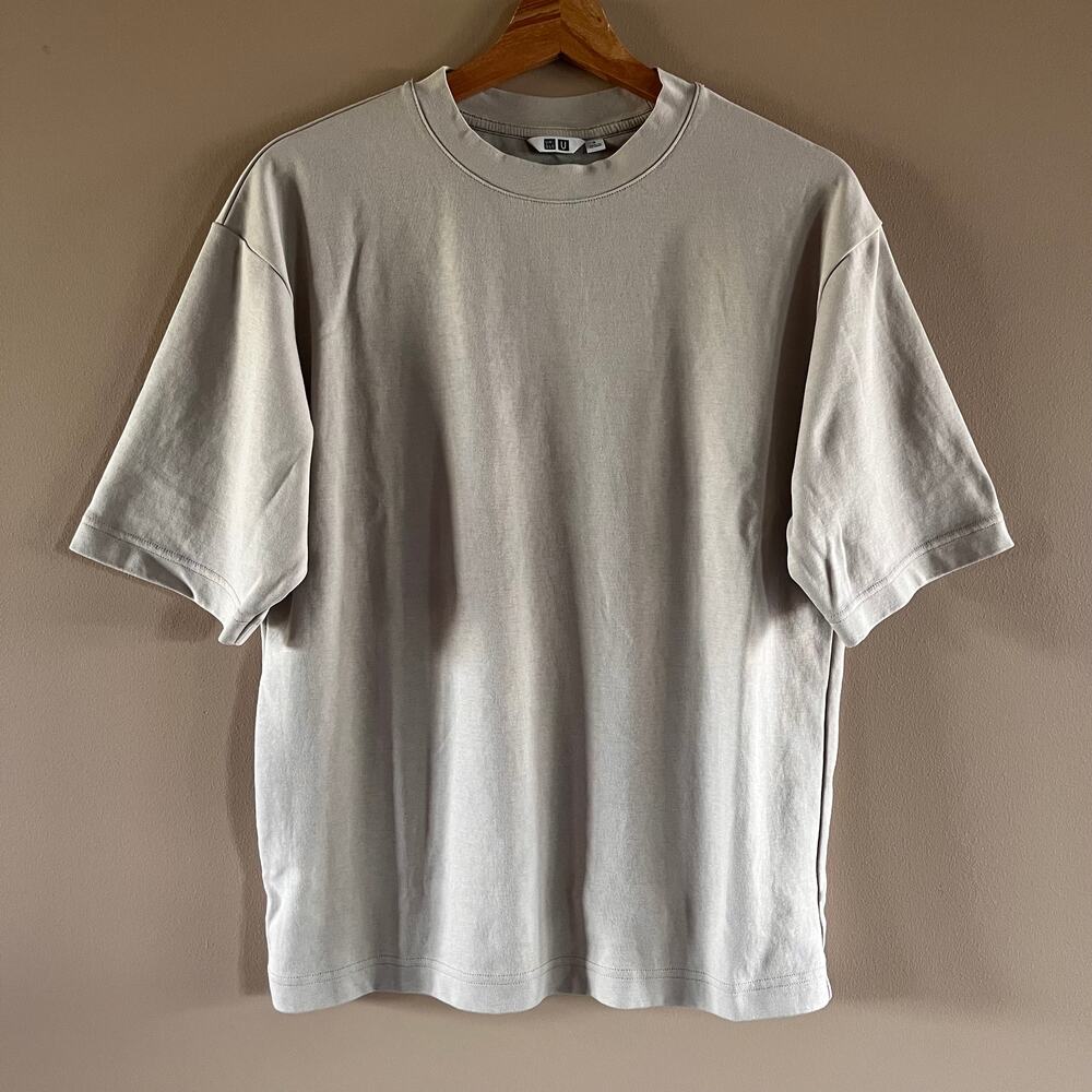 Uniqlo AIRism Cotton Oversized Crew Neck T-Shirt Tee Small S